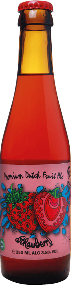 A bottle of Strawberry beer.